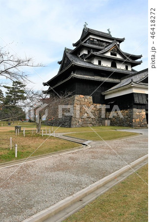 秋の松江城　城下町 46418272