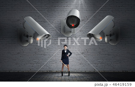 Camera keep an eye on woman 46419159