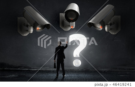 Camera keep an eye on man Camera keep an eye on man 46419241