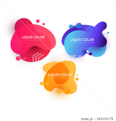 Fluid gradient shapes composition set Fluid gradient shapes composition set 46420179