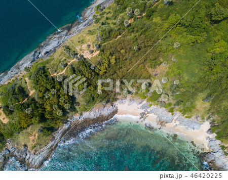Aerial view of Promthep cape famous landmark Aerial view of Promthep cape famous landmark 46420225