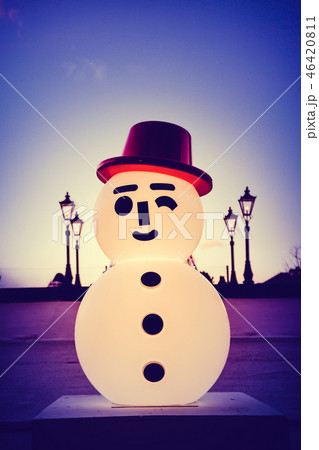 Decoration of snowman statue 46420811