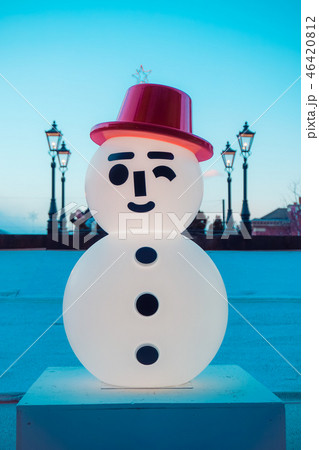 Decoration of snowman statue 46420812