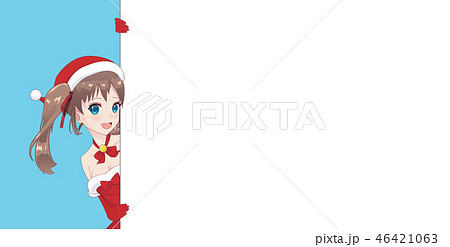 Japanese Asian woman looks out from behind poste Japanese Asian woman looks out from behind poste 46421063