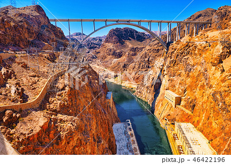 Famous and amazing Hoover Dam at Lake Mead 46422196