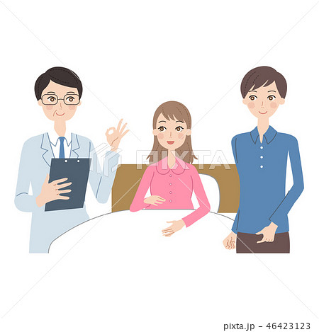 入院する妊婦。 入院する妊婦。 46423123