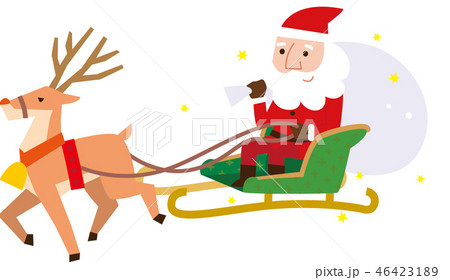 サンタとトナカイのイラスト素材
