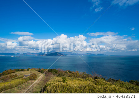 瀬戸内海 香川県さぬき市から小豆島方面を2018年12月撮影 46423571