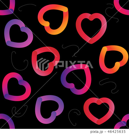 Desire Hearts colorful trendy seamless pattern 46425635