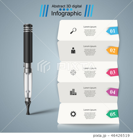 Business infographic. Cigarette smoke icon. 46426519