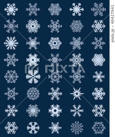 different white snowflakes 46427641