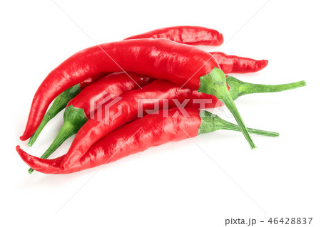 red hot chili peppers isolated on white background red hot chili peppers isolated on white background 46428837