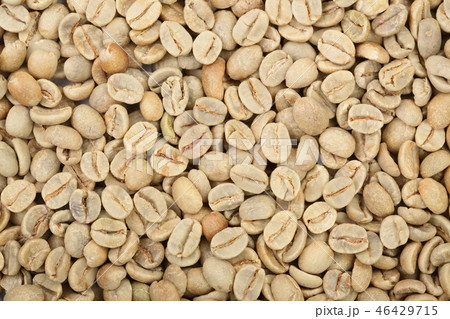 green coffee beans background close up. Top view green coffee beans background close up. Top view 46429715