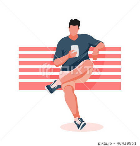 man sitting on a bench man sitting on a bench 46429951