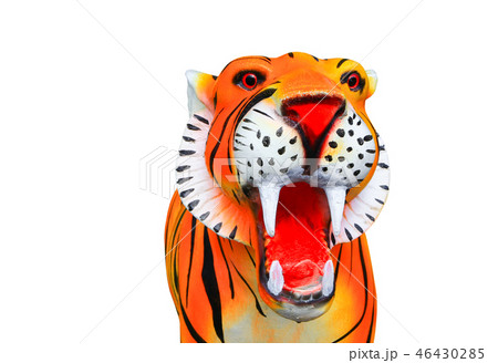 tiger statue beautiful isolated on white tiger statue beautiful isolated on white 46430285