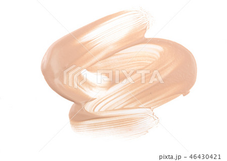Beige liquid foundation makeup isolated on white background Beige liquid foundation makeup isolated on white background 46430421