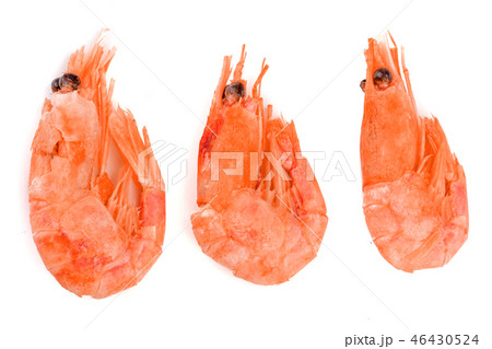 Red cooked prawn or shrimp isolated on white background 46430524