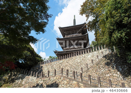 秋の空 安来清水寺 三重塔 秋の空 安来清水寺 三重塔 46430666