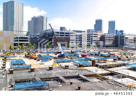 マンション・ビルの建設現場 マンション・ビルの建設現場 46431393