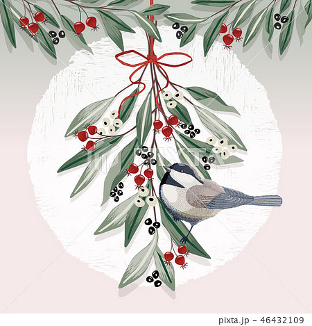 Vector illustration of a Christmas decoration 			 46432109