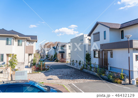 新しい街　住宅街　大規模分譲地 46432129