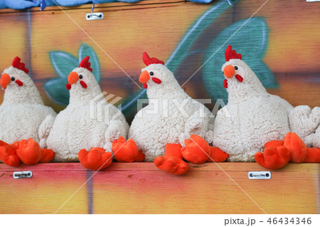 Soft toys for children on the counter of the store Soft toys for children on the counter of the store 46434346