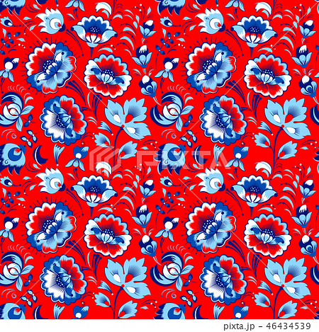 Slavic floral seamless pattern 46434539