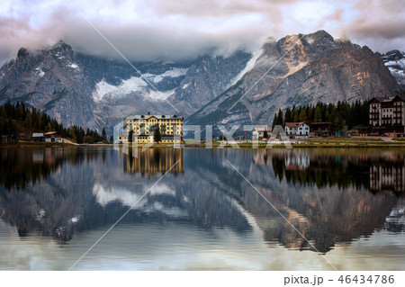 View of Punta Sorapis mountain of the Dolomites View of Punta Sorapis mountain of the Dolomites 46434786
