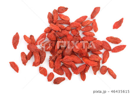 Dried goji berries Isolated on white background 46435615