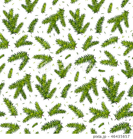 Christmas tree branches seamless pattern 46435657