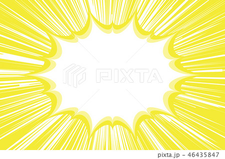 背景素材,漫画,ふきだし,台詞,集中線,爆発,大声,コピースペース,タイトル,スピード感,フレーム, 46435847