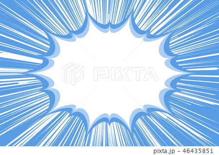 背景素材,漫画,ふきだし,台詞,集中線,爆発,大声,コピースペース,タイトル,スピード感,フレーム, 46435851