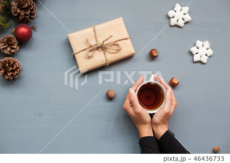 hands Christmas gifts new year bumps decor 46436733