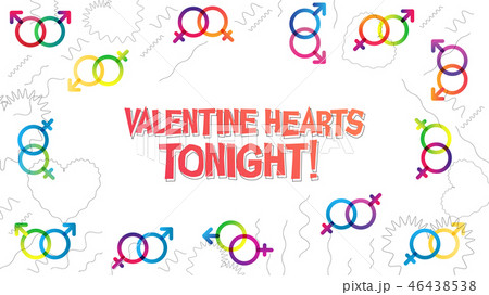 Valentine header in trendy color transition style 46438538