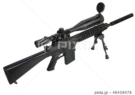 sniper rifle with bipod and supressor sniper rifle with bipod and supressor 46439478