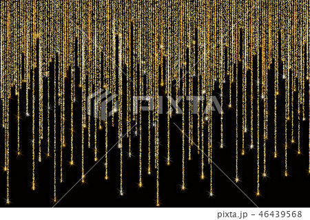 Vector falling in lines gold glitter confetti dots 46439568
