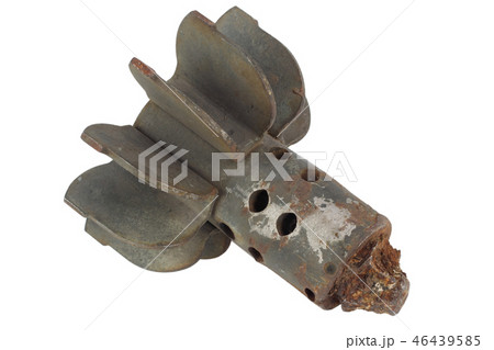 fragment of mortar bomb isolated fragment of mortar bomb isolated 46439585