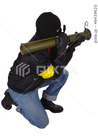 Gangster with bazooka grenade launcher Gangster with bazooka grenade launcher 46439620
