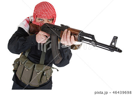 insurgent with AK 47 rifle 46439698