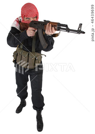 insurgent with AK 47 rifle 46439699