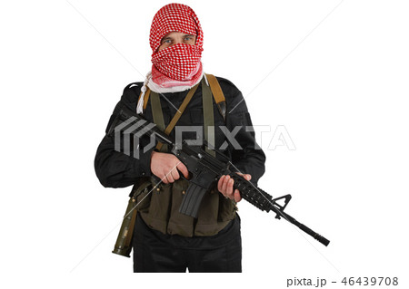 rebel with assault rifle rebel with assault rifle 46439708