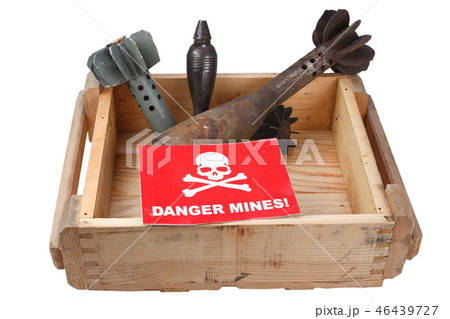 Demining (Bomb disposal) mortar bombs scene 46439727