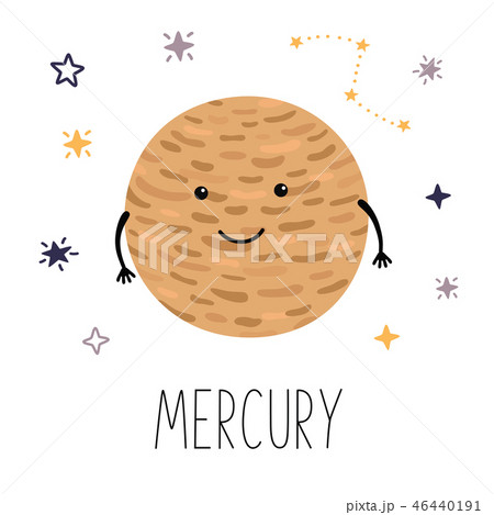 Watercolour painting of the planet Mercury. / All other planet-designs as  well as a compilation of all planets av… | Planet painting, Mercury planet, Planet  drawing