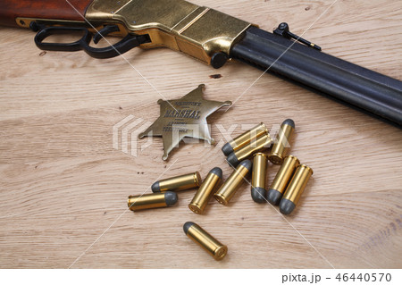Wild west period repeating rifle with ammunition 46440570