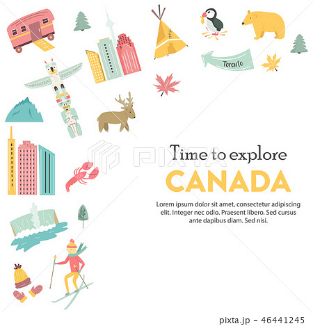 Canada cartoon vector banner. Travel illustration 46441245