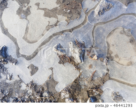 水たまりの薄氷 46441293