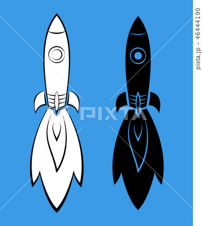 Vector icons with rockets. 46444190