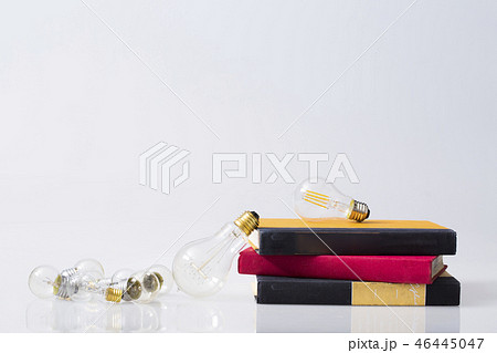 Light bulb glowing as Business idea concept with concept creative thinking and innovative solutions. 158 46445047