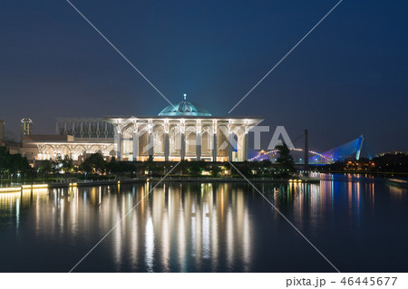 Night view Masjid Besi in Putrajaya, Malaysia. Night view Masjid Besi in Putrajaya, Malaysia. 46445677