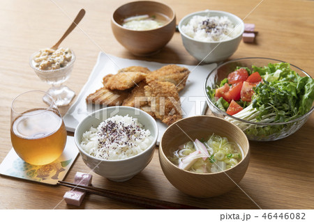 鯵フライ定食 46446082